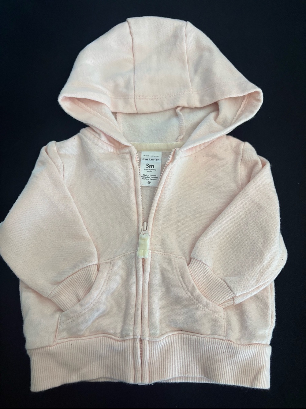 Carter's Pale Pink Hooded Zip Sweatshirt